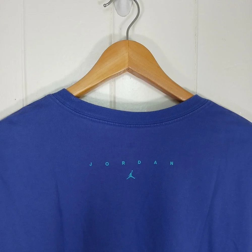 Jordan Flight T-Shirt Mens XL Blue Teal Graphic Jumpman DV1429-432‎